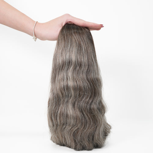 WAVY COOL GREY BALAYAGE WEFT