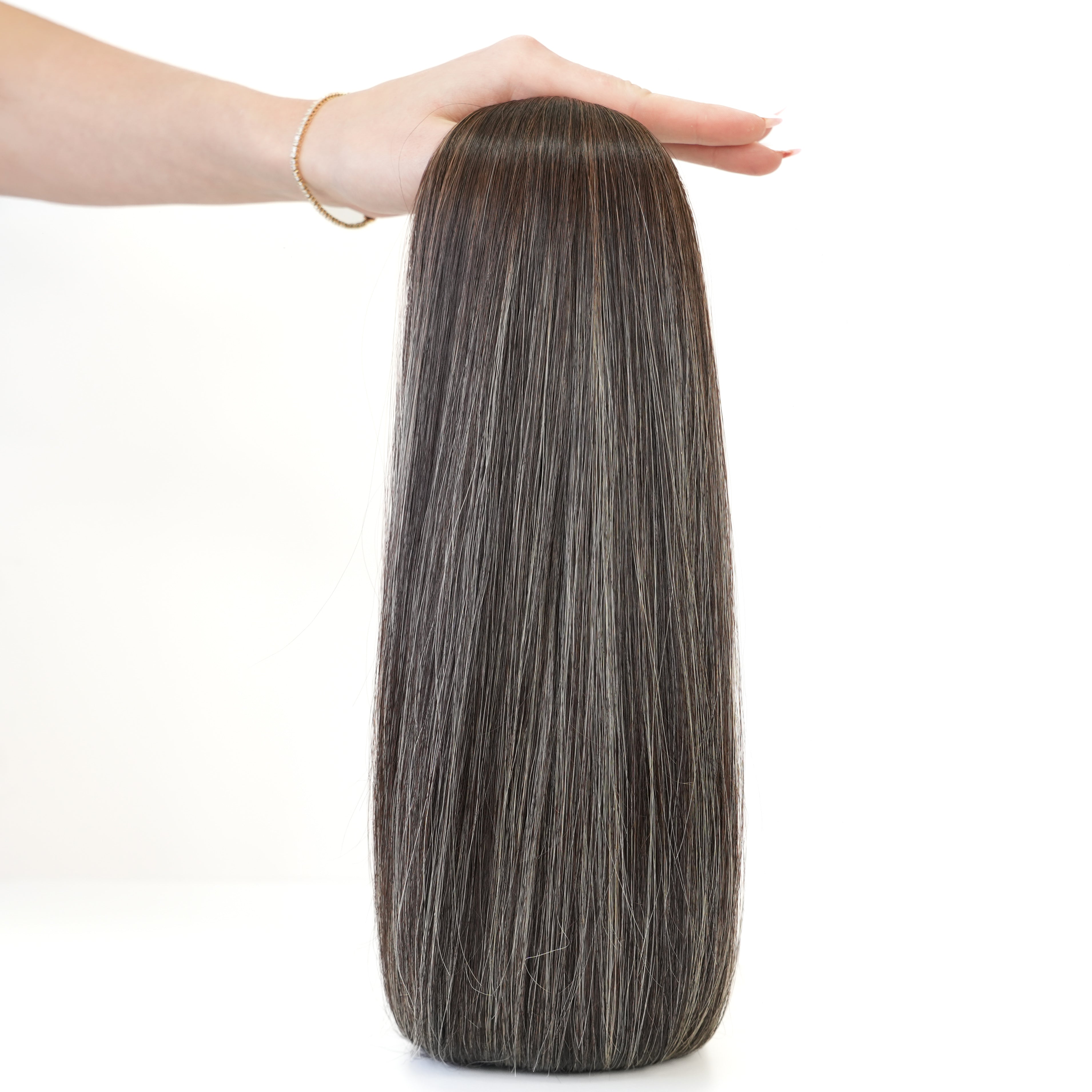 STRAIGHT COOL GREY BALAYAGE K-TIP
