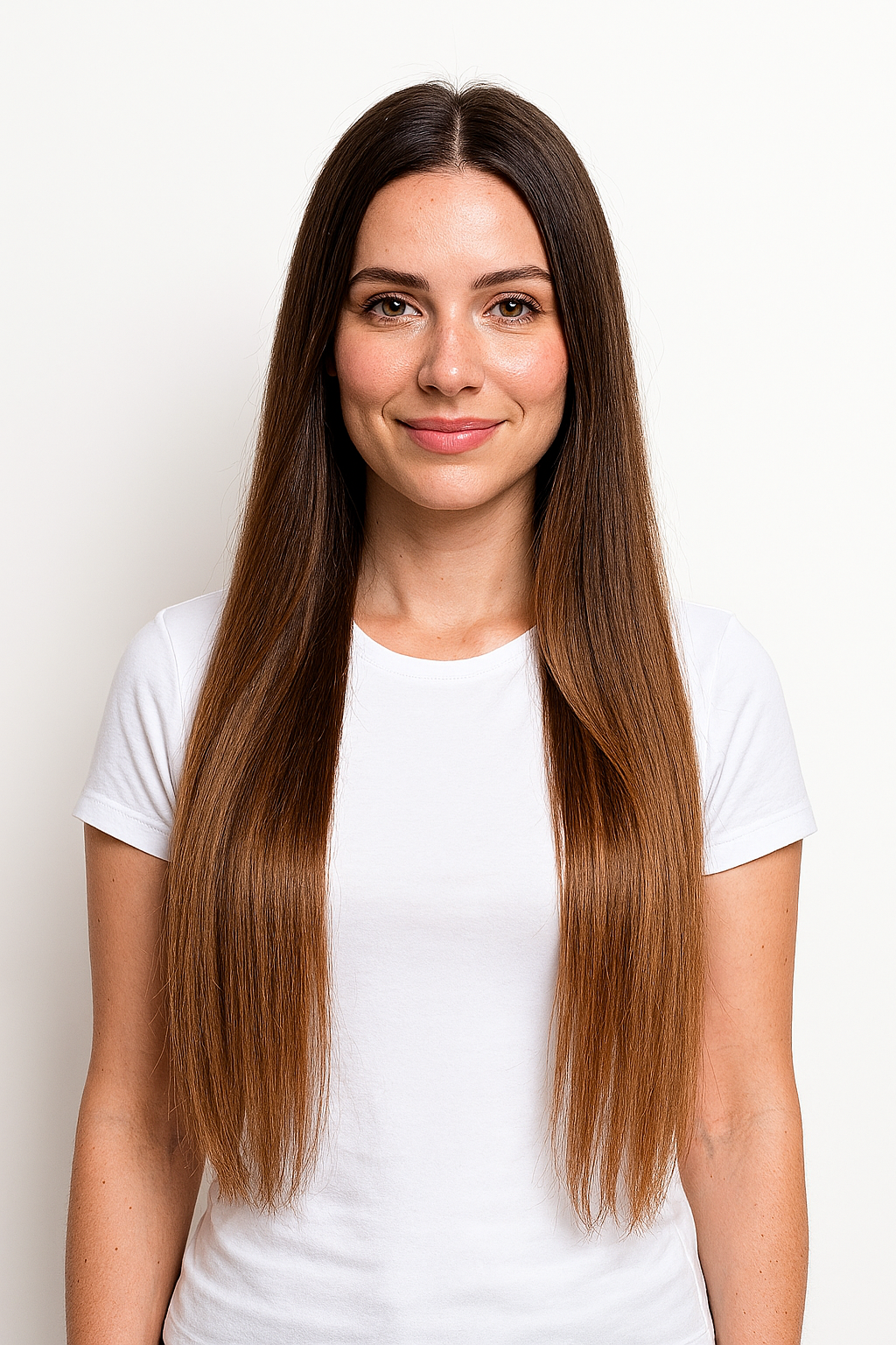 STRAIGHT MEDIUM BROWN OMBRE K-TIP (O2/6)