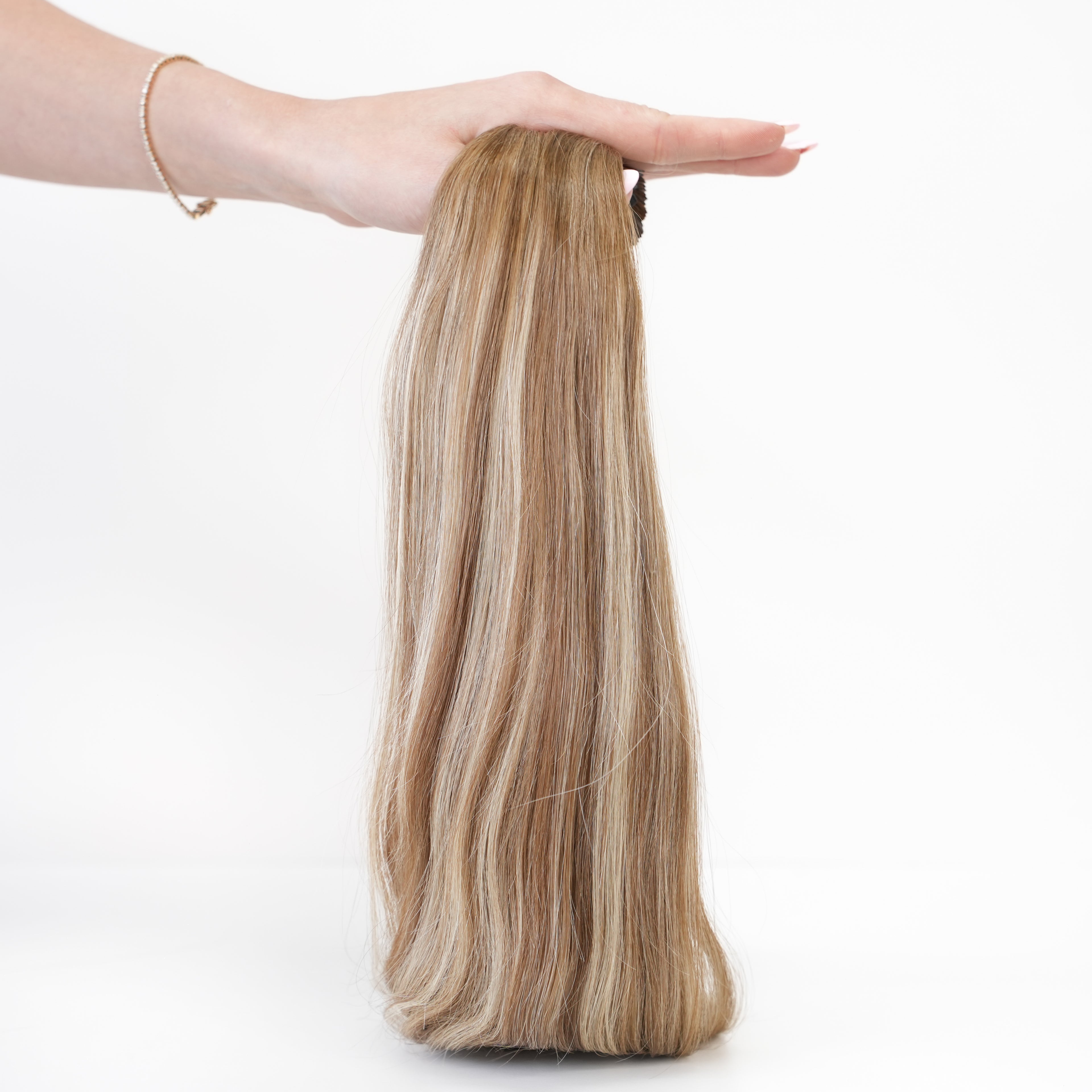 WAVY WARM BROWN BALAYAGE K-TIP
