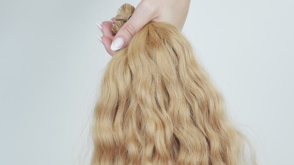 CURLY GOLDEN BROWN K-TIP