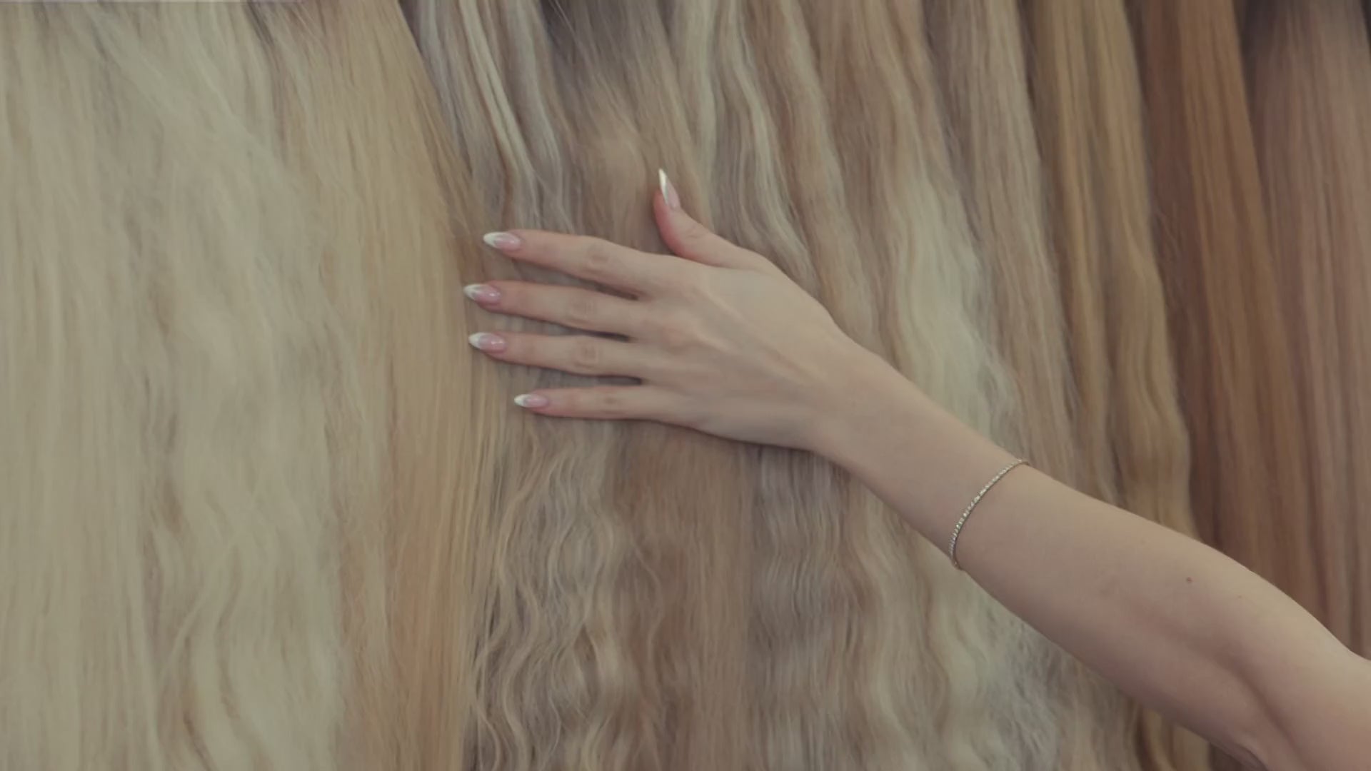 Woman with long natural-looking Slavic hair extensions