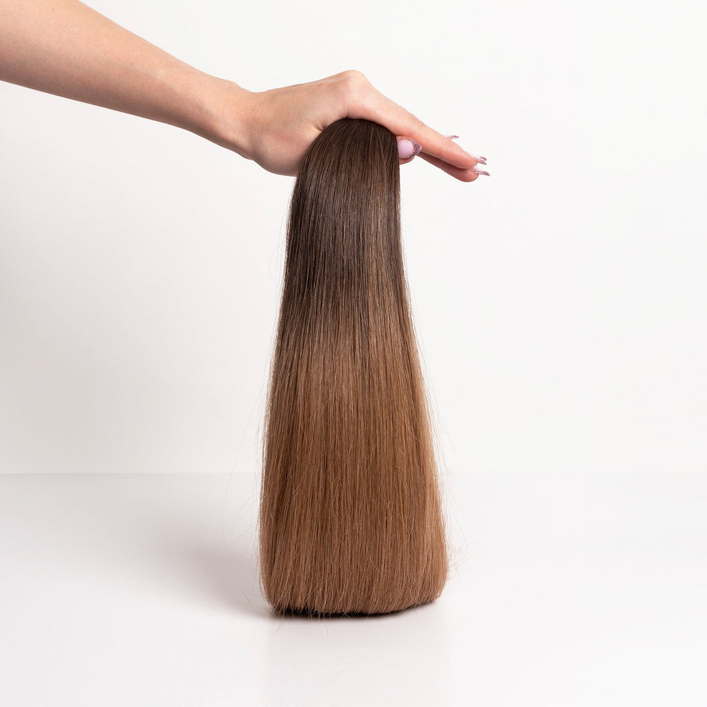 STRAIGHT MEDIUM BROWN OMBRE K-TIP (O2/6)