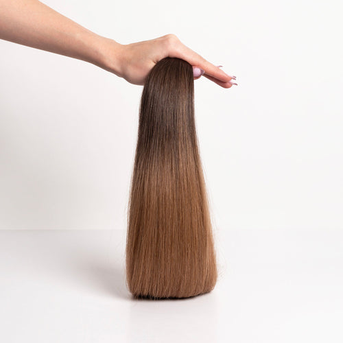 STRAIGHT MEDIUM BROWN OMBRE K-TIP (O2/6)