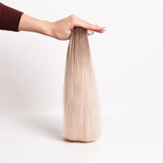 STRAIGHT PLATINUM BLONDE OMBRE K-TIP (O8/10)
